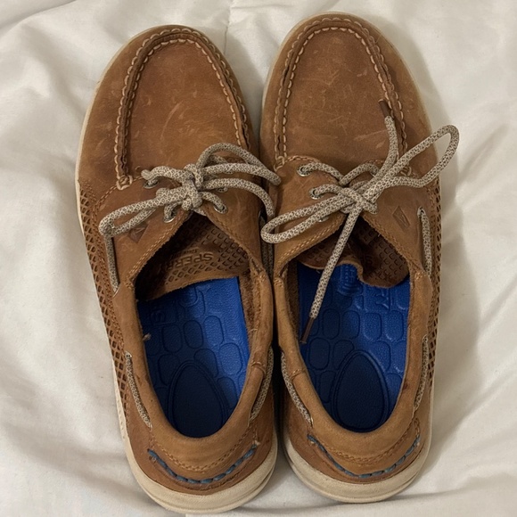 Sperry Men’s Brown Old Money Leather Boat Shoes Size 9 - Picture 2 of 6